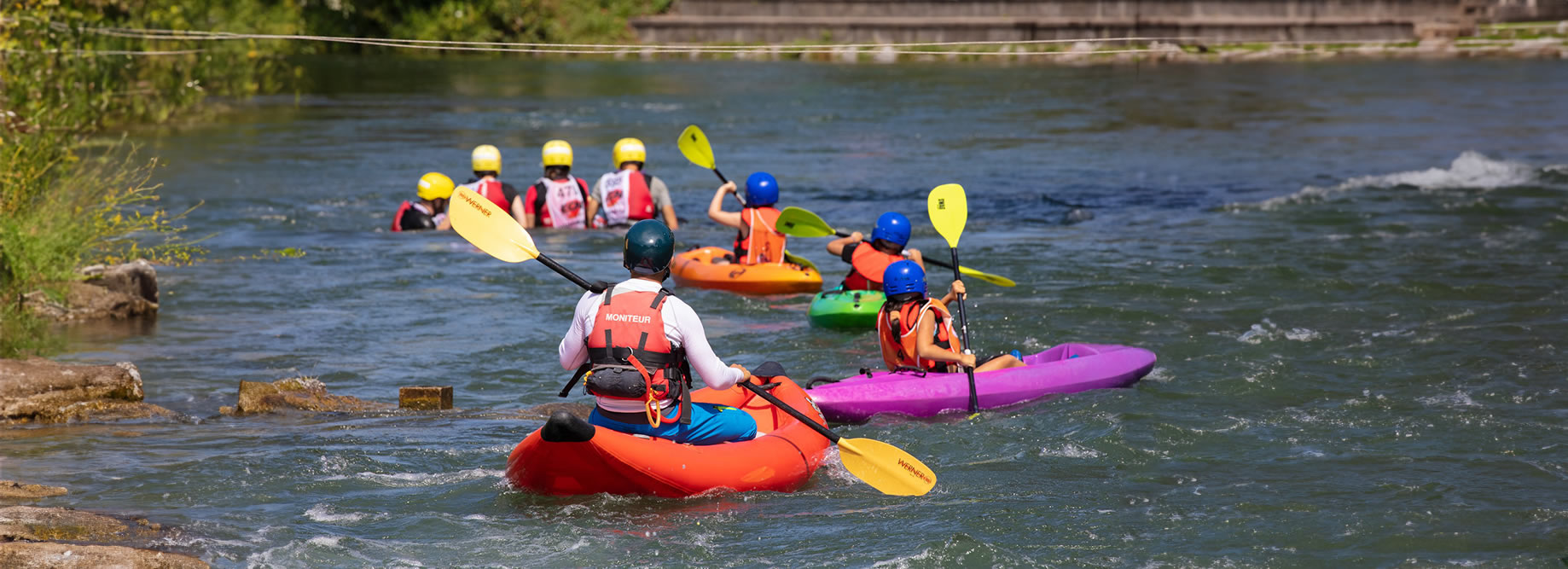 Ecole de kayak au Parc des Eaux Vives de Huningue
